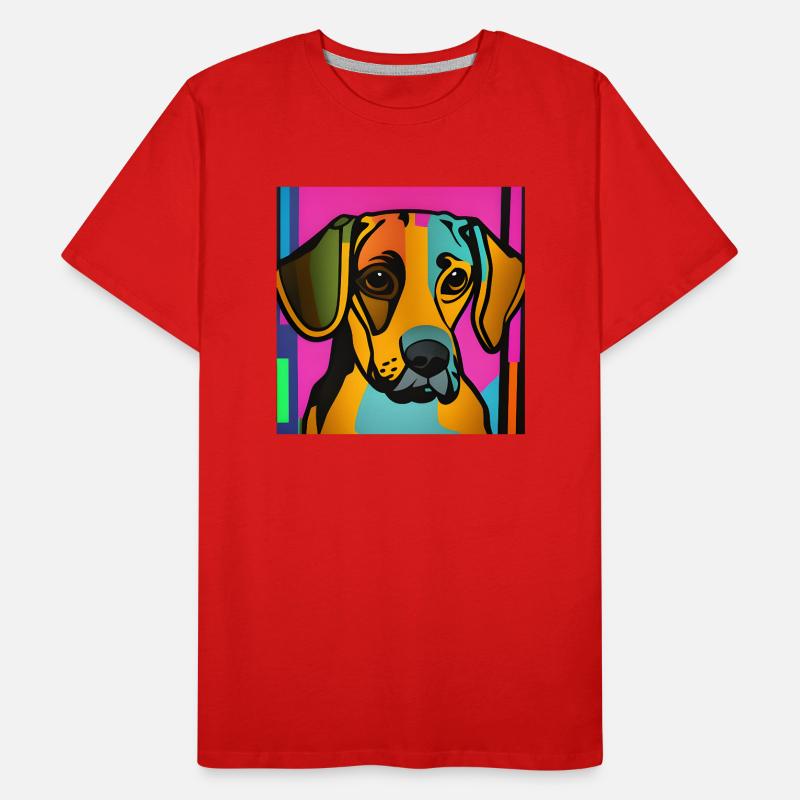 Hund Pop-Art Männer Premium Bio T-Shirt