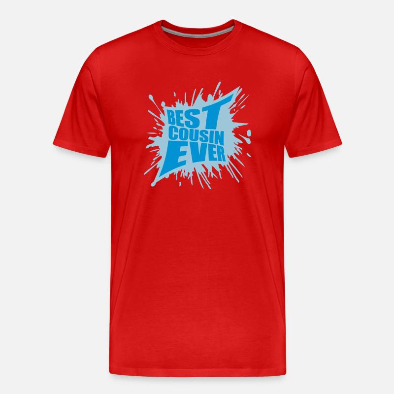 best cousin ever Zitat - Männer Premium Bio T-Shirt - Rot