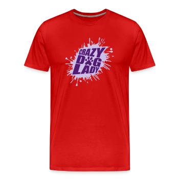 Citation de Crazy Dog Lady - T-shirt bio Premium Homme - rouge - Devant - Damien (186cm)