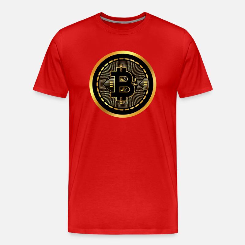 Bitcoin Trading Crypto Aktien - Männer Premium Bio T-Shirt - Rot