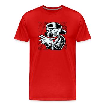 Abstract Graffiti Man - Men's Premium Organic T-Shirt - red - Front - Damien (186cm)
