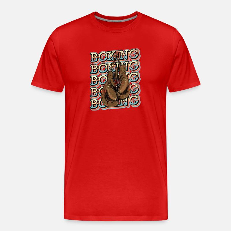 Boxing boxen - Männer Premium Bio T-Shirt - Rot