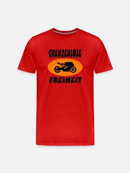 Motorrad - Männer Premium Bio T-Shirt - Rot