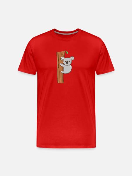 Koala animal tree climbing symbol - Men's Premium Organic T-Shirt - red