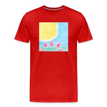 FIELD DAY - Men's Premium Organic T-Shirt - red - Front - Damien (186cm)