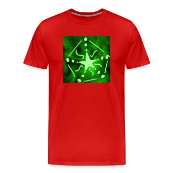 ÉTOILE VERTE - T-shirt bio Premium Homme - rouge - Devant - Damien (186cm)