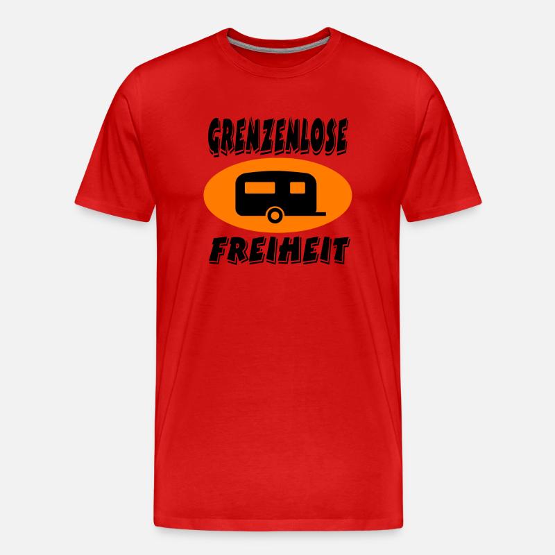 Camping - Männer Premium Bio T-Shirt - Rot