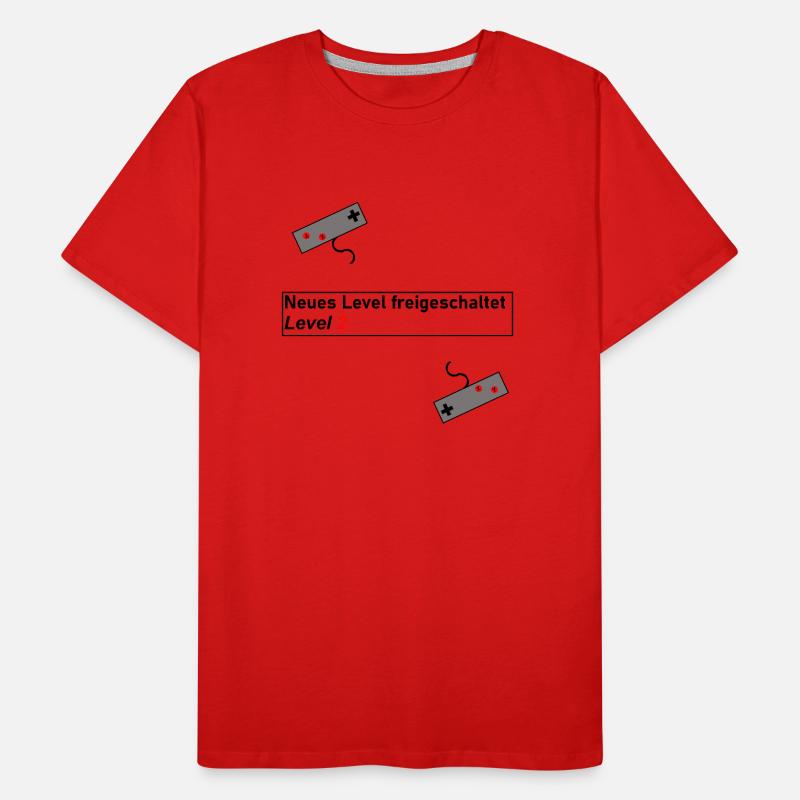 LevelUp Gaming Zocken Geschenk Geschenkidee Geburt Männer Premium Bio T-Shirt