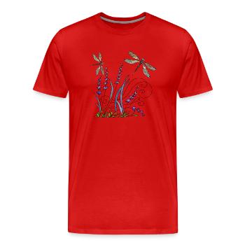 Important - T-shirt bio Premium Homme - rouge - Devant - Damien (186cm)