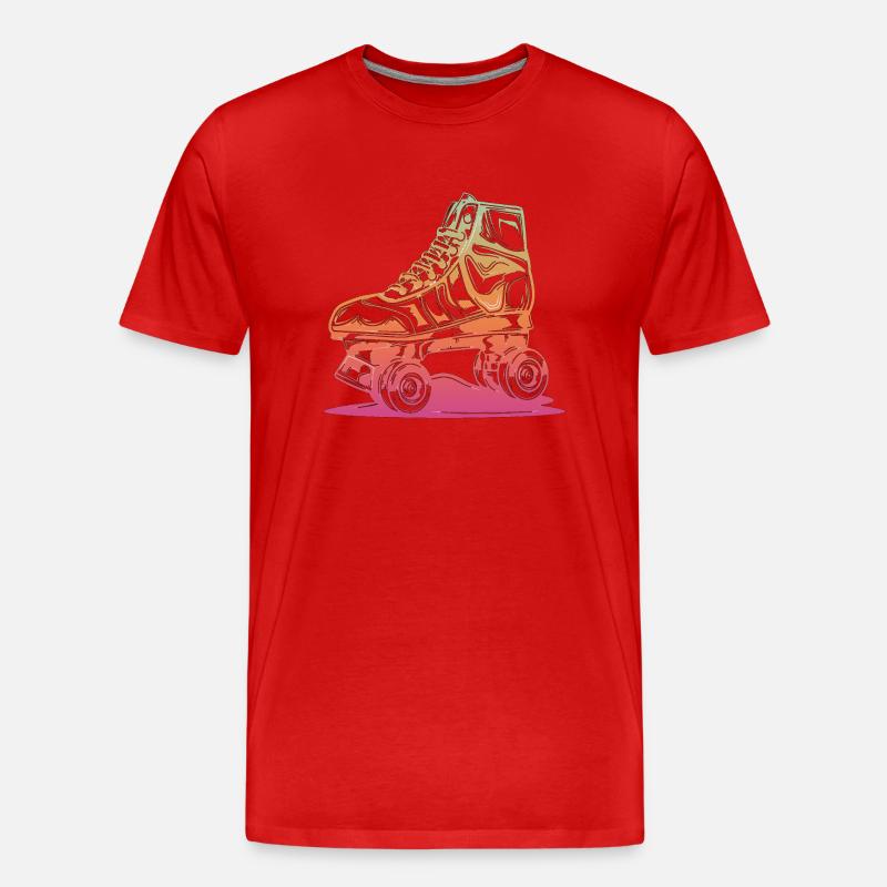 Rollerblades Rollerblade Skates Rollschuhe Retro - Männer Premium Bio T-Shirt - Rot