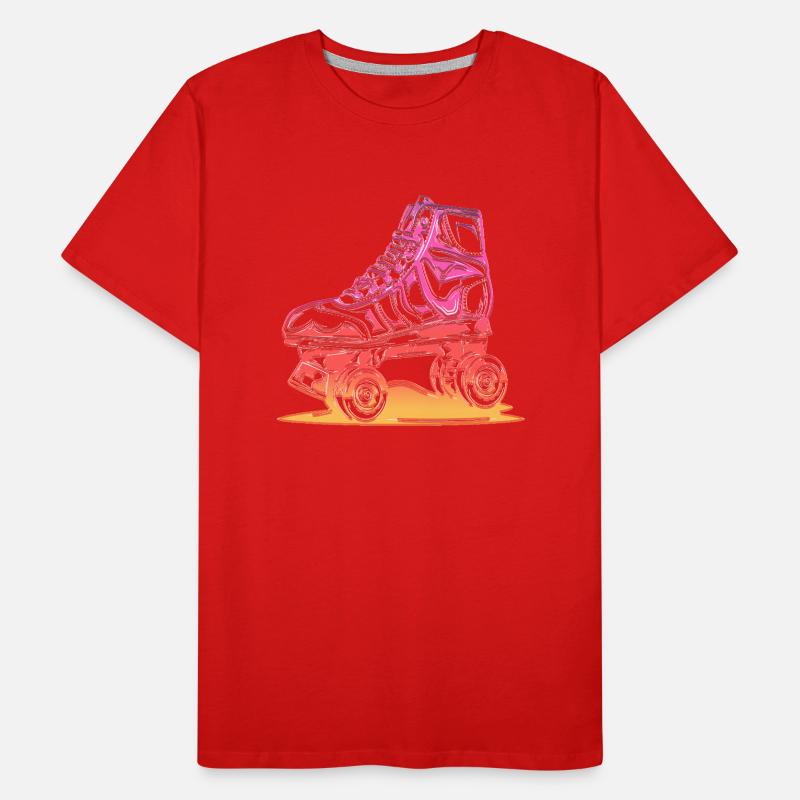 rollerblades rollerblade skates rollerskates retro Men's Premium Organic T-Shirt
