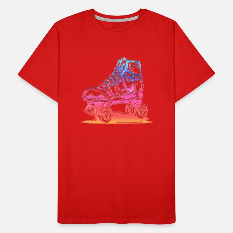 rollerblades patins rollers rollerskates retro T-shirt bio Premium Homme