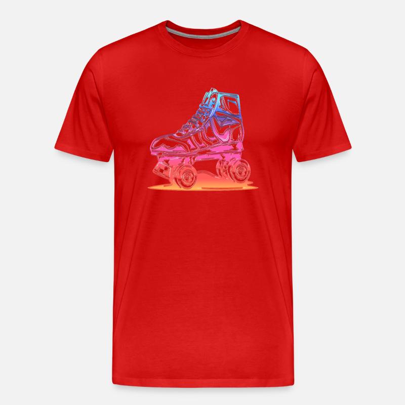 Rollerblades Rollerblade Skates Rollschuhe Retro - Männer Premium Bio T-Shirt - Rot