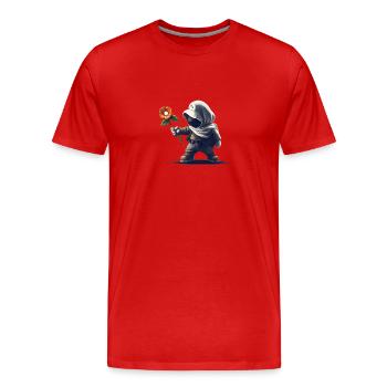 Cartoon - Video Game Boy with Hood Throws - Men's Premium Organic T-Shirt - red - Front - Damien (186cm)