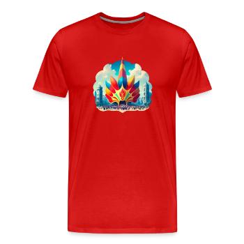 Carnival - Men's Premium Organic T-Shirt - red - Front - Damien (186cm)
