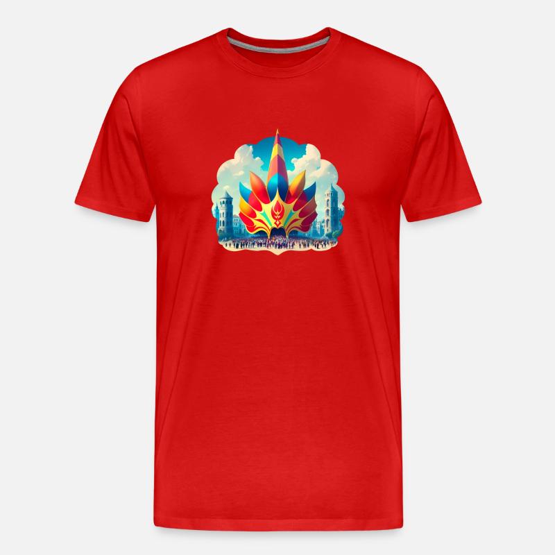 Karneval - Männer Premium Bio T-Shirt - Rot
