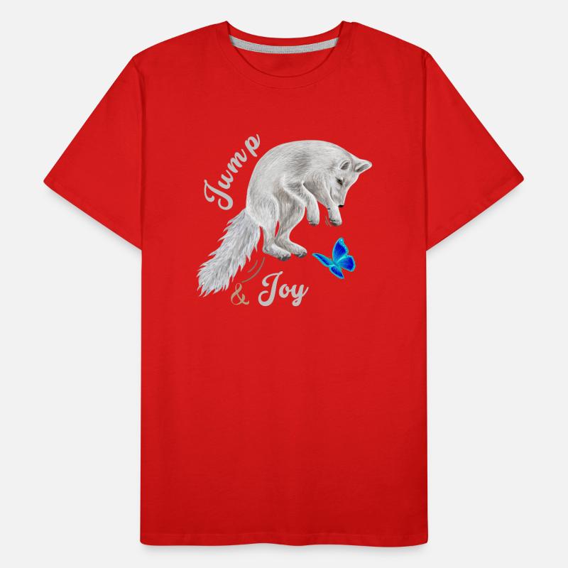 Fox jumping Men's Premium Organic T-Shirt