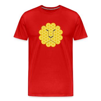 Lion of Life - Alpha - Men's Premium Organic T-Shirt - red - Front - Damien (186cm)