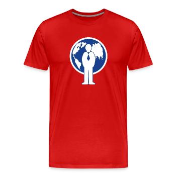 La Terre - T-shirt bio Premium Homme - rouge - Devant - Damien (186cm)