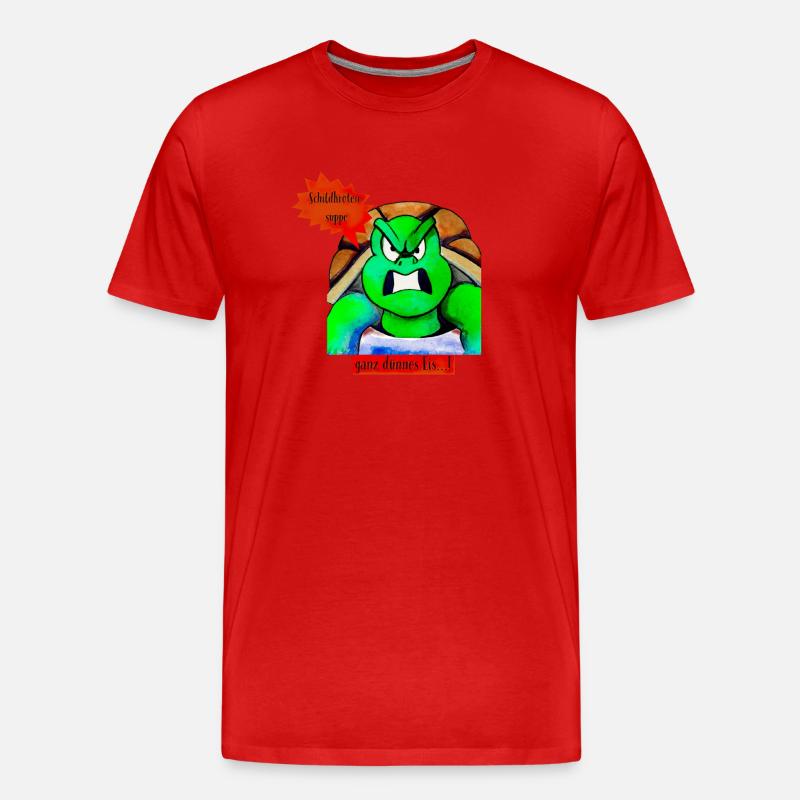ganz dünnes Eis - Männer Premium Bio T-Shirt - Rot