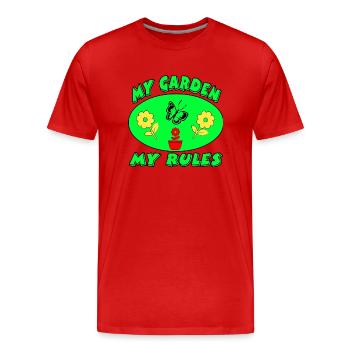 Jardin - T-shirt bio Premium Homme - rouge - Devant - Damien (186cm)