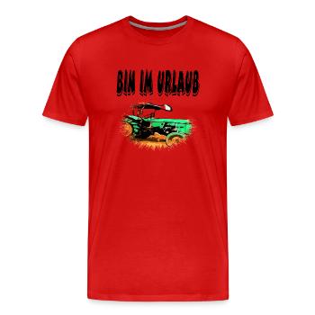 Traktor - Männer Premium Bio T-Shirt - Rot - Vorne - Damien (186cm)