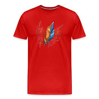 Stylo - T-shirt bio Premium Homme - rouge - Devant - Damien (186cm)