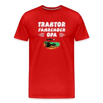 Traktor - Männer Premium Bio T-Shirt - Rot - Vorne - Damien (186cm)