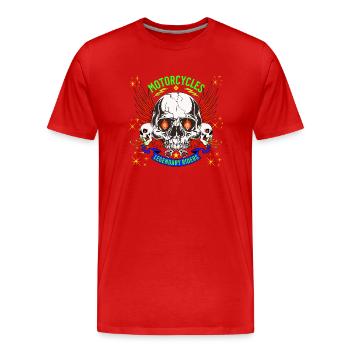Motorcycles Legendary Riders - T-shirt bio Premium Homme - rouge - Devant - Damien (186cm)