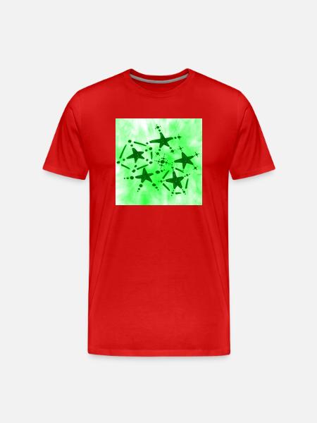 5 STARS SMILING GREEN - Men's Premium Organic T-Shirt - red