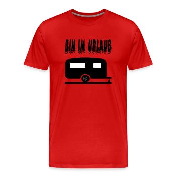 Camping - Männer Premium Bio T-Shirt - Rot - Vorne - Damien (186cm)