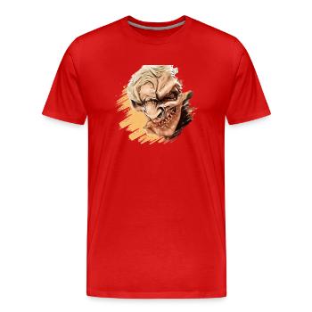 Krampus Percht Devil 2322 - T-shirt bio Premium Homme - rouge - Devant - Damien (186cm)