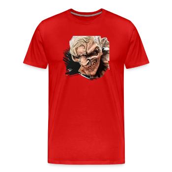 Krampus Percht Devil 2313 - T-shirt bio Premium Homme - rouge - Devant - Damien (186cm)
