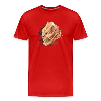 Krampus Percht Devil 2318 - T-shirt bio Premium Homme - rouge - Devant - Damien (186cm)