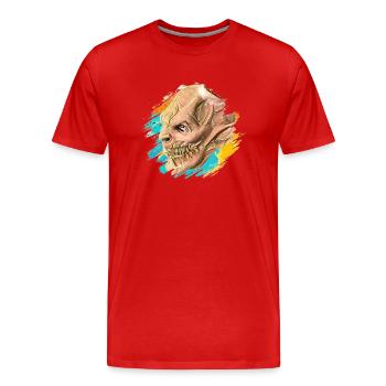 Krampus Percht Devil 2319 - T-shirt bio Premium Homme - rouge - Devant - Damien (186cm)