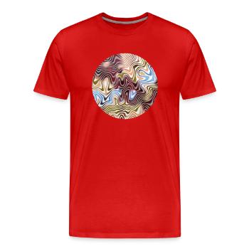 Relief numéro 9 - T-shirt bio Premium Homme - rouge - Devant - Damien (186cm)