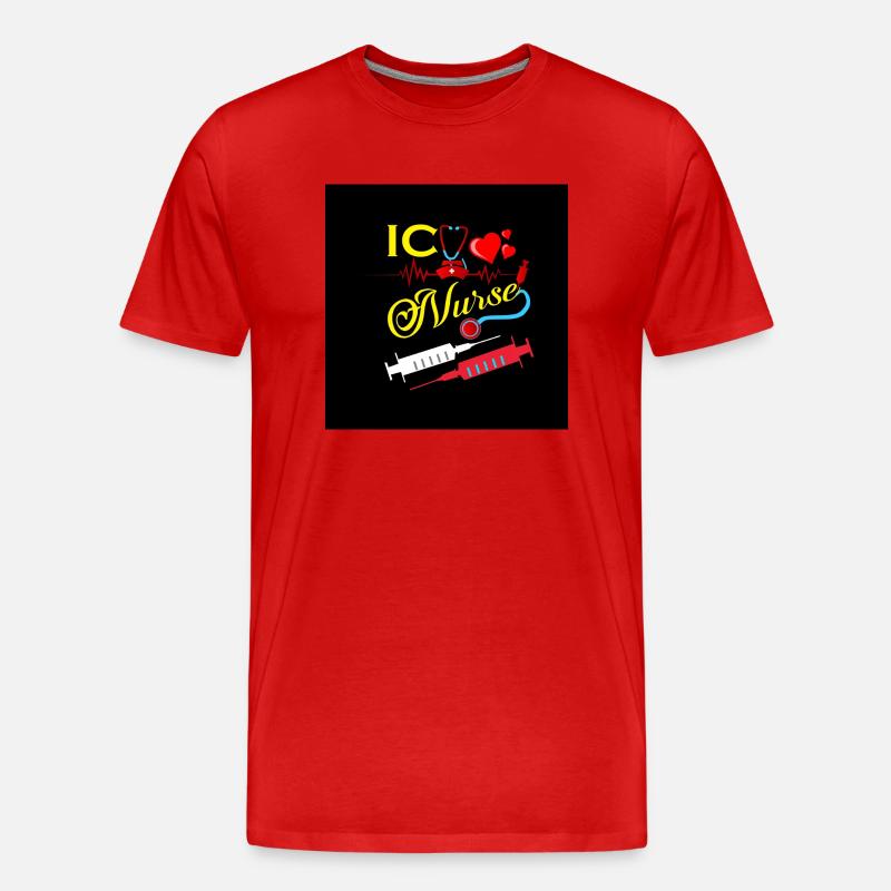 Conception de l’injection infirmière - T-shirt bio Premium Homme - rouge