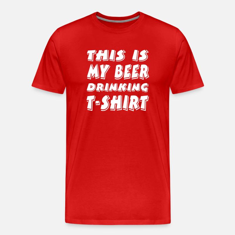 Bier - Männer Premium Bio T-Shirt - Rot