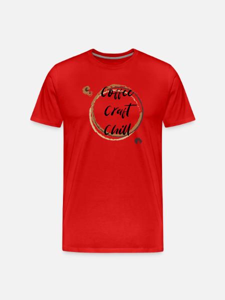 Café - T-shirt bio Premium Homme - rouge
