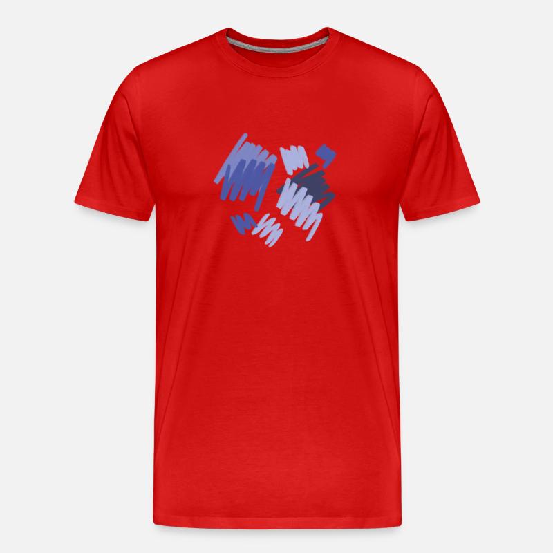 Element Blau - Männer Premium Bio T-Shirt - Rot
