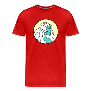 Mädchen - Männer Premium Bio T-Shirt - Rot - Vorne - Damien (186cm)