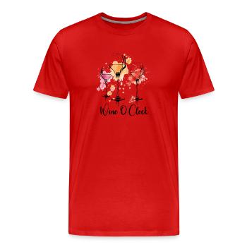 Wine Gift Idea - Men's Premium Organic T-Shirt - red - Front - Damien (186cm)