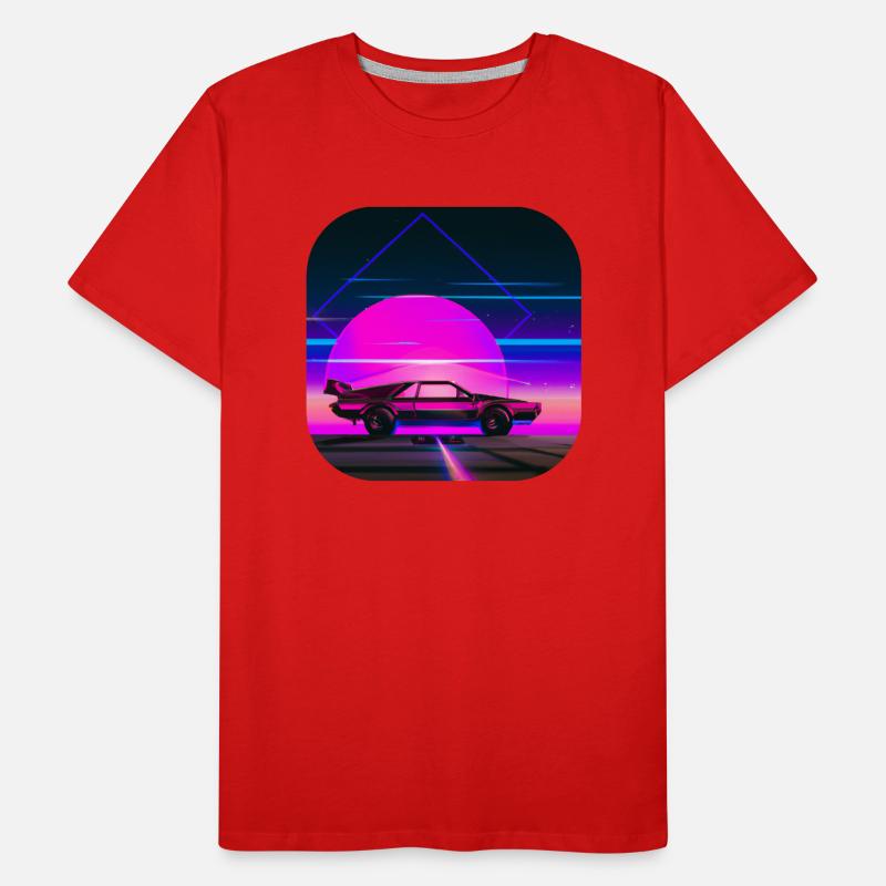 Back To The 80's | Synthwave Männer Premium Bio T-Shirt