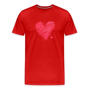 14 Fév Be My Valentine Joyeuse Saint-Valentin 01 - T-shirt bio Premium Homme - rouge - Devant - Damien (186cm)