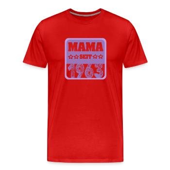Jahr 1963 - Männer Premium Bio T-Shirt - Rot - Vorne - Damien (186cm)