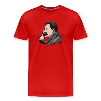 Nietzsche - T-shirt bio Premium Homme - rouge - Devant - Damien (186cm)