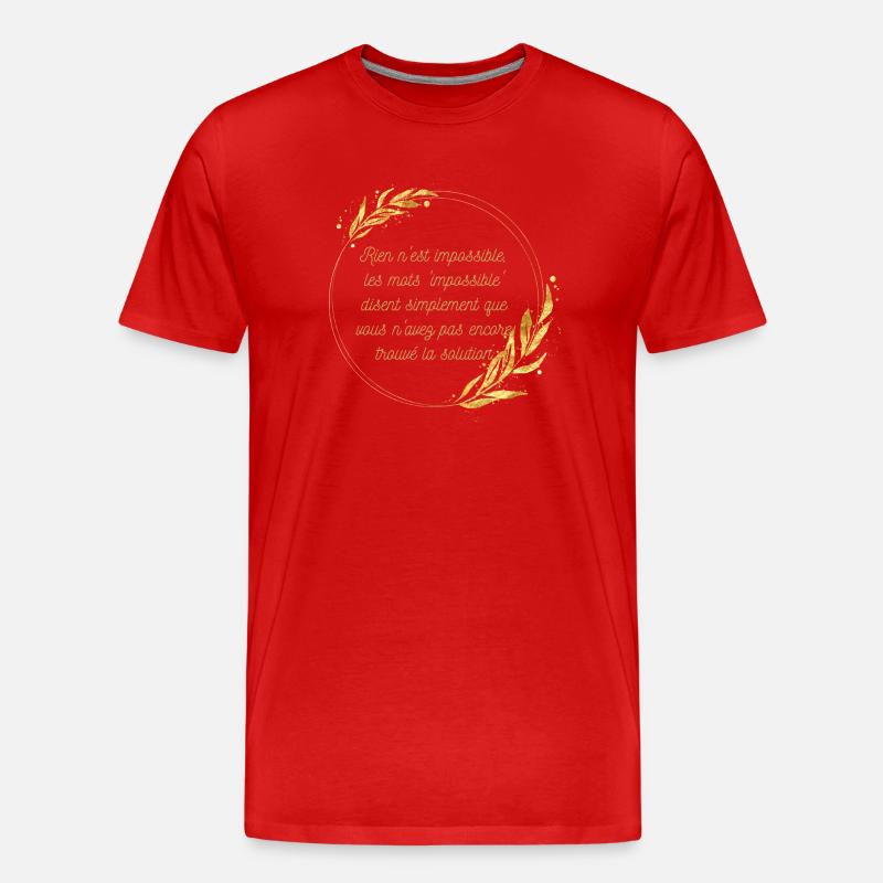 Impossible n'est pas Solution - T-shirt bio Premium Homme - rouge