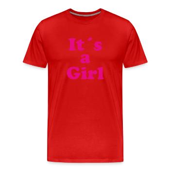 It´s a Girl - Chic - Style - Woman - Women - Mode - Männer Premium Bio T-Shirt - Rot - Vorne - Damien (186cm)