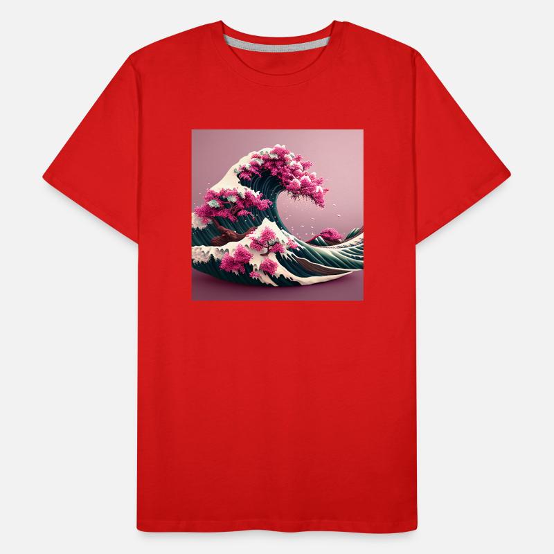 Tsunami Florale T-shirt bio Premium Homme