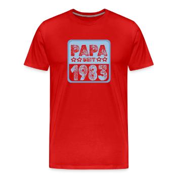 seit 1983 - Männer Premium Bio T-Shirt - Rot - Vorne - Damien (186cm)